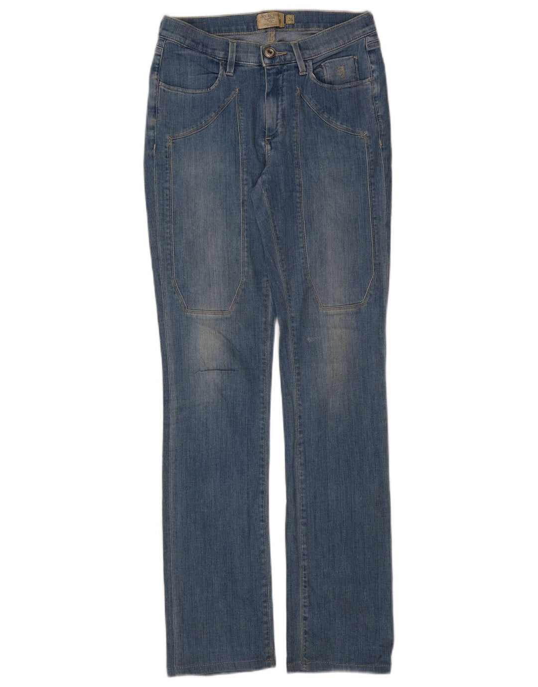 Jeckerson Jean Bootcut Femme W26 L31 Bleu Coton
