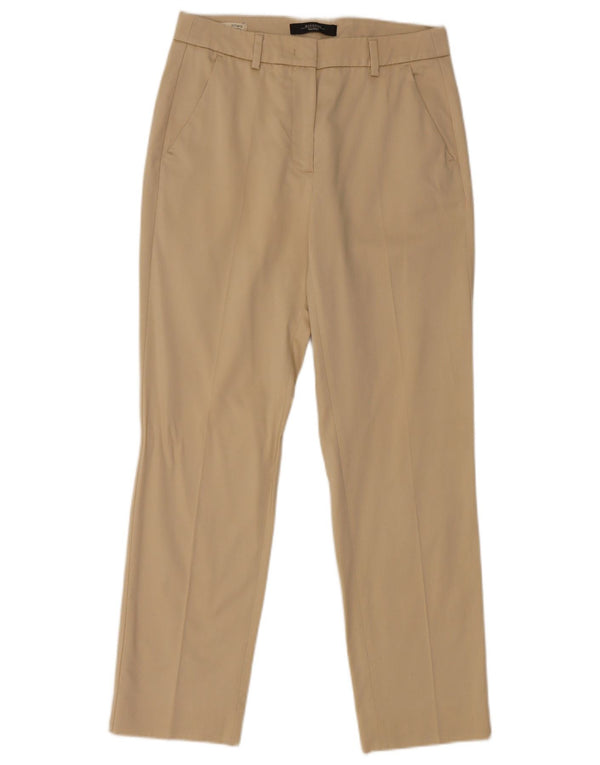 Max Mara Pantalon Chino Slim Femme UK 8 Small W28 L27 Coton Beige