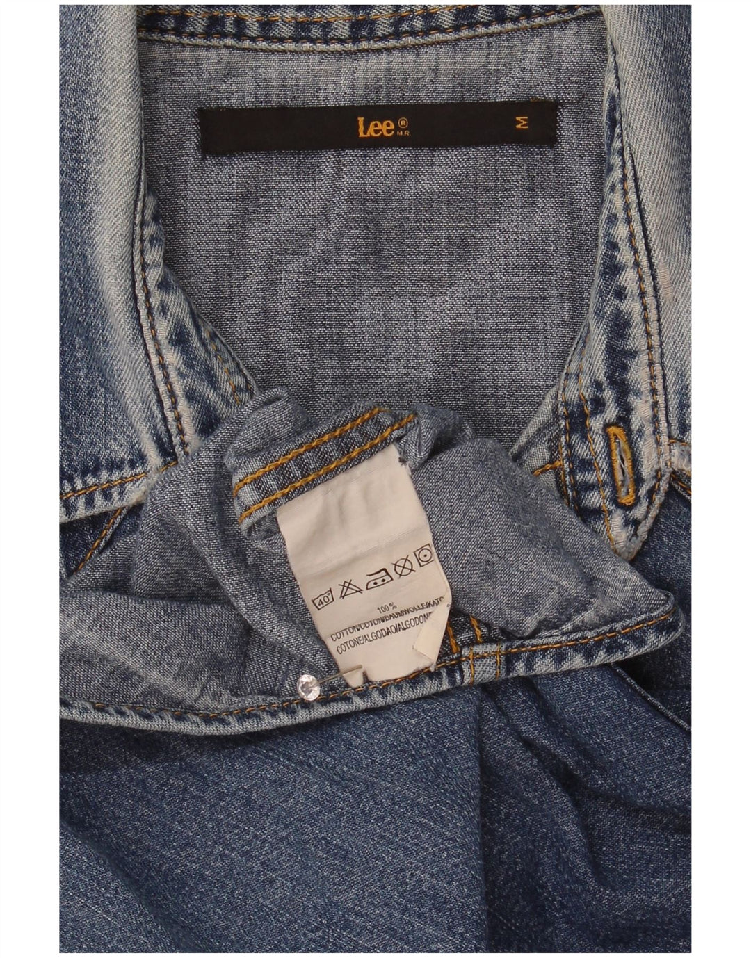 Lee Chemise en Jean Homme Bleu Moyen Coton