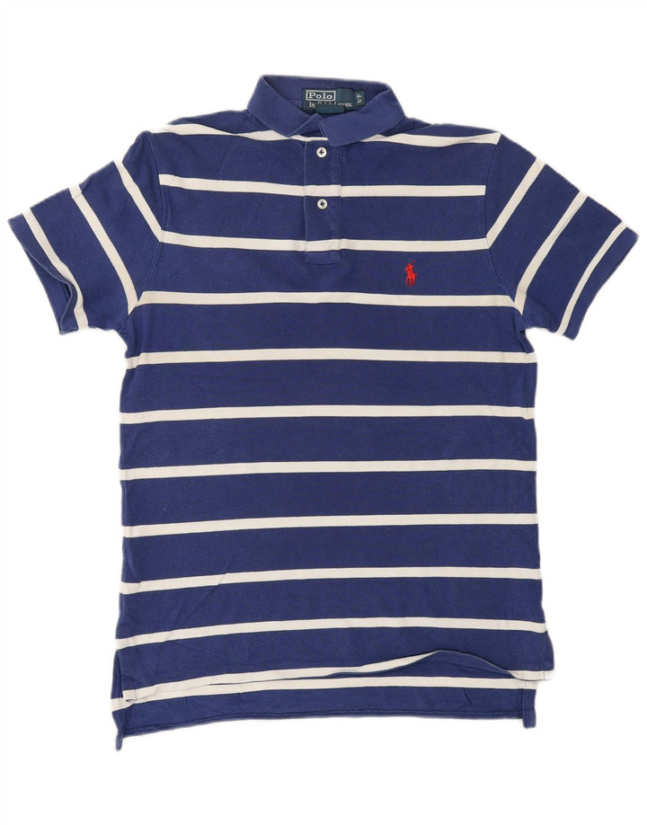 POLO RALPH LAUREN Polo Homme Petit Bleu Marine Rayé Coton
