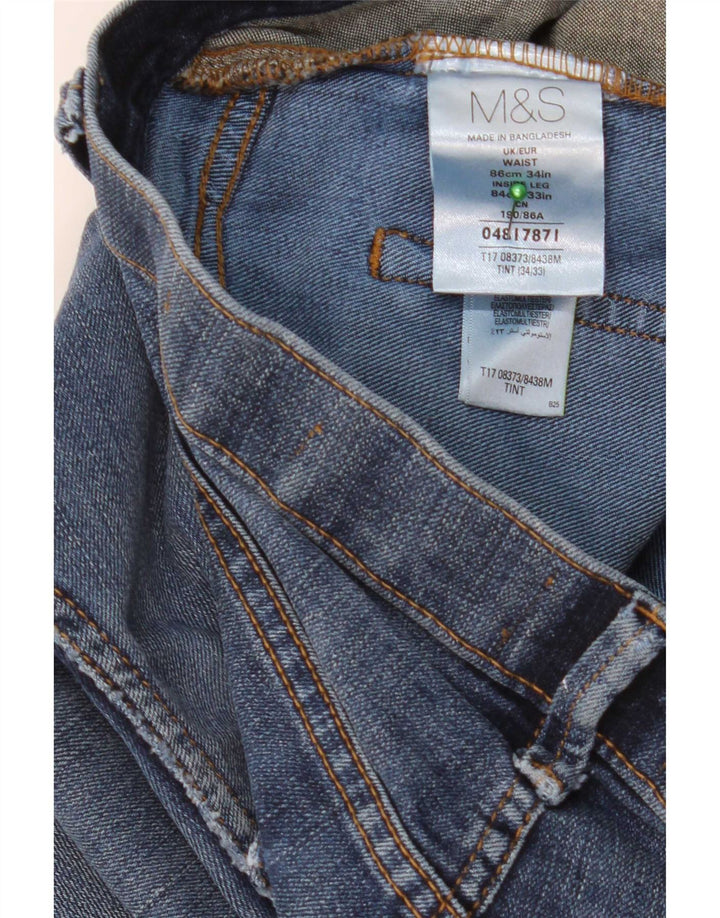 Marks & Spencer Jean droit homme W34 L33 bleu coton