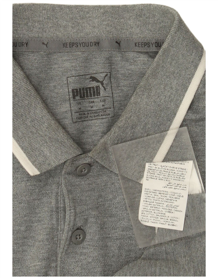 Puma Polo Homme Gris Moyen Coton