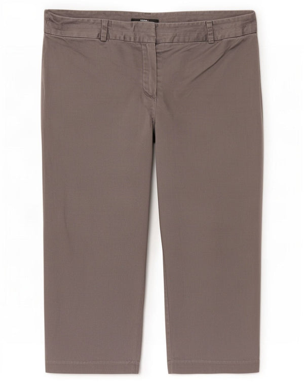 Marks & Spencer Pantalon Capri Femme UK 12 Medium W32 L20 Gris Coton