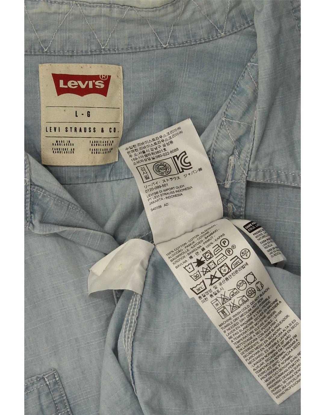 Levi's Chemise en Jean Large Homme Bleu Coton