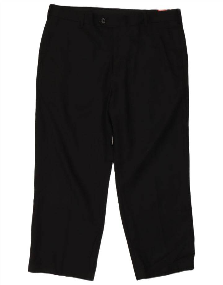 Izod Pantalon de Costume Droit Homme W36 L26 Noir Polyester