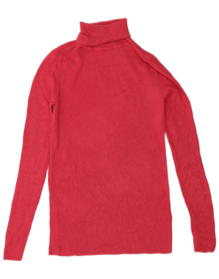Marks & Spencer Pull col roulé pour femme UK 10 Petite viscose rose