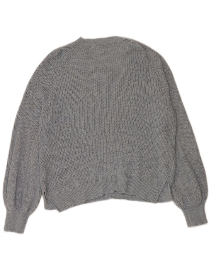 Marks & Spencer Pull col bateau pour femme UK 16 Large Bleu Polyamide