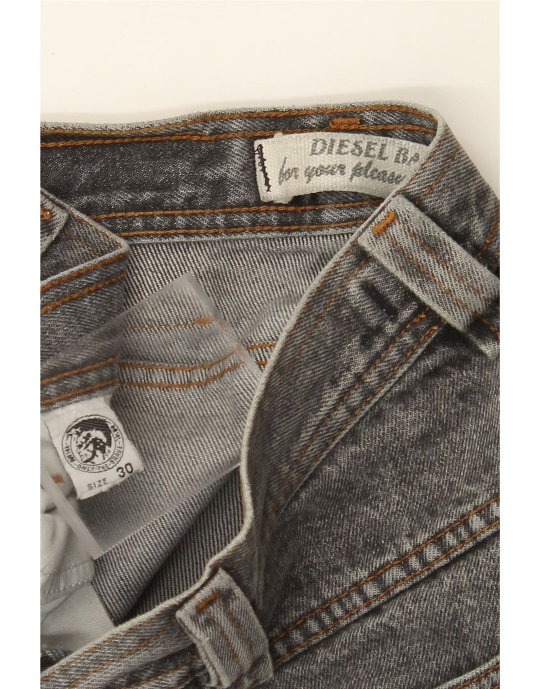 DIESEL Jean Fuselé Homme W30 L29 Gris Coton