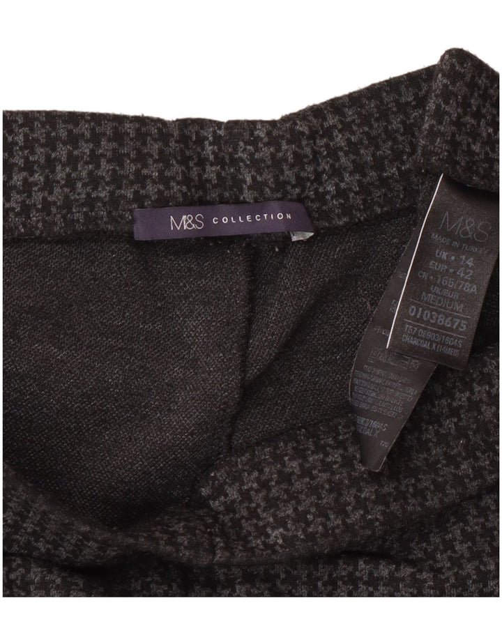 Marks & Spencer Pantalon femme UK 14 Large W32 L27 Gris pied-de-poule