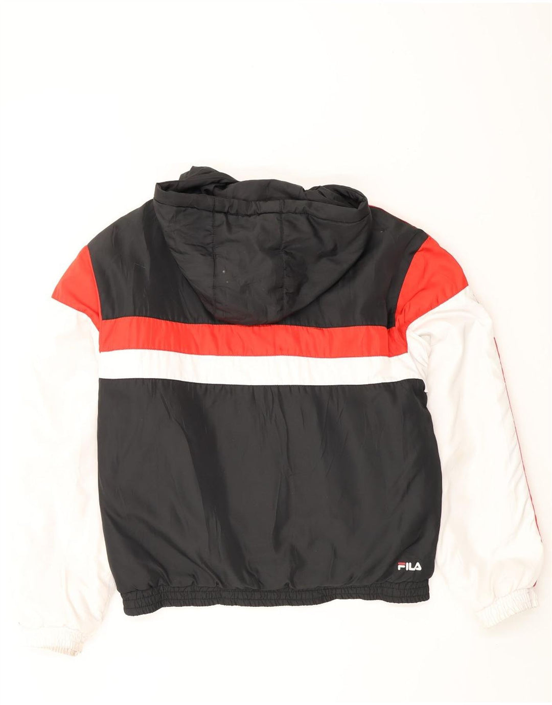 Fila Veste bomber à capuche pour homme UK 38 Medium Noir Colorblock Polyester