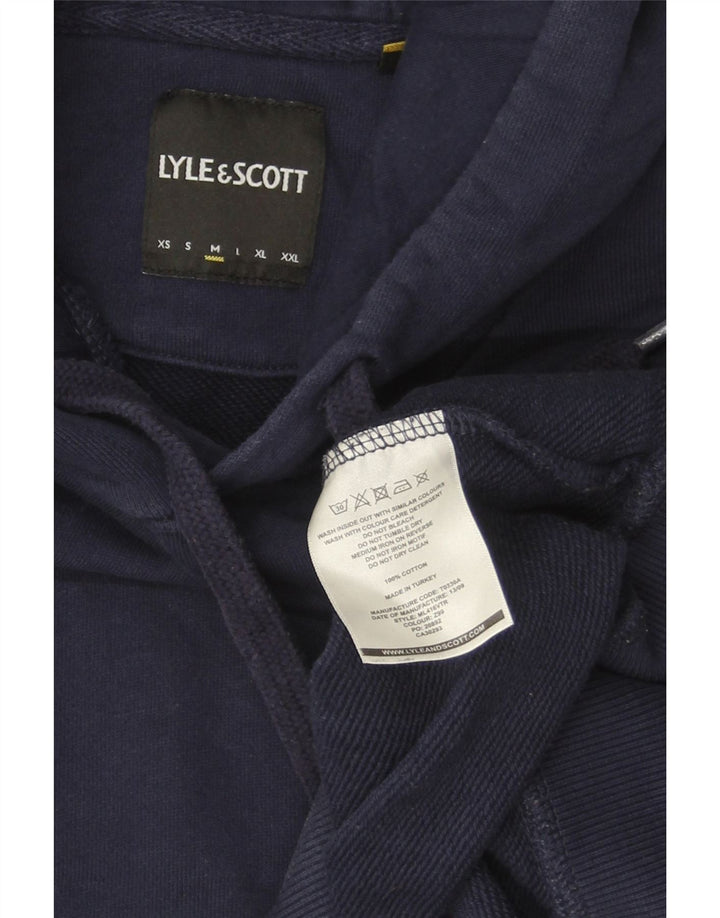 LYLE & SCOTT Pull à Capuche Homme Bleu Marine Moyen Coton