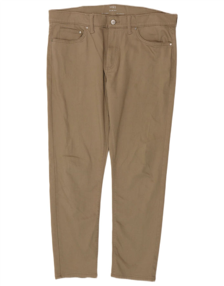 Marks & Spencer Jean Slim Homme W36 L29 Coton Beige