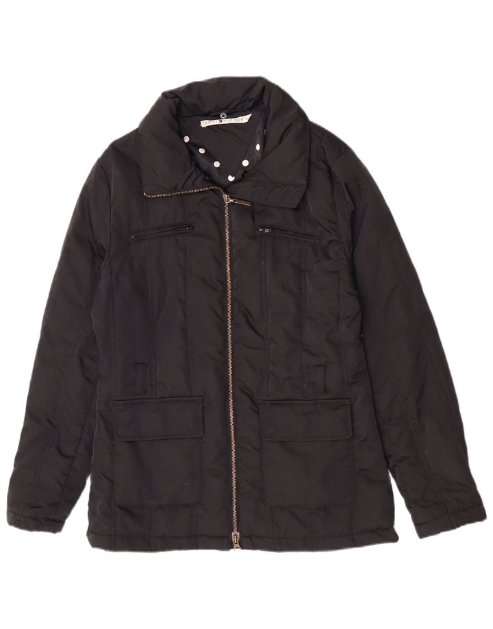 Tommy Hilfiger Veste matelassée pour femme UK 16 Large Noir Nylon