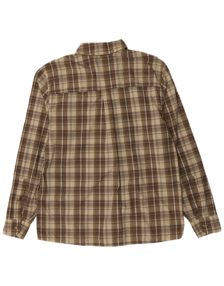 ROHAN Mens Shirt Medium Brown Check Polyamide