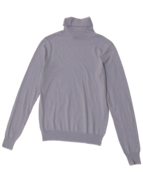 Zara Pull col roulé pour femme UK 12 Bleu moyen