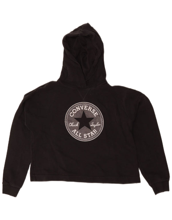 Converse Pull à capuche surdimensionné pour femme UK 10 Petit Noir