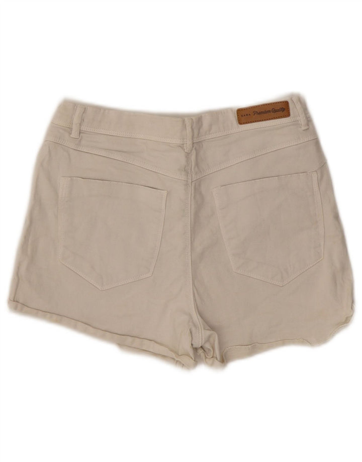 Zara Short en jean Trafaluc pour femme EU 38 Small W28 Blanc