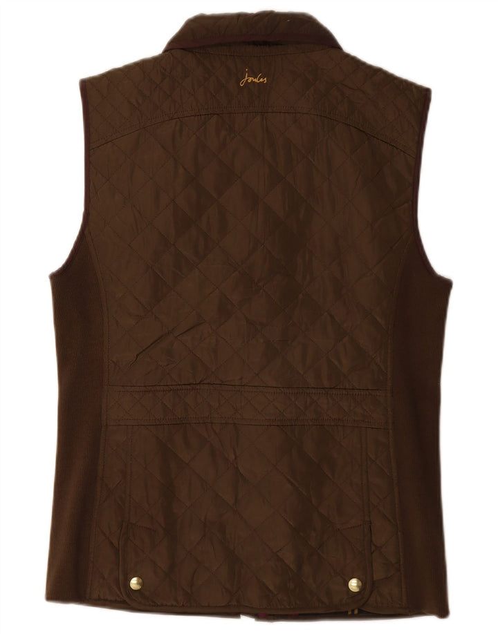 JOULES Gilet matelassé pour femme UK 12 Marron moyen Polyester