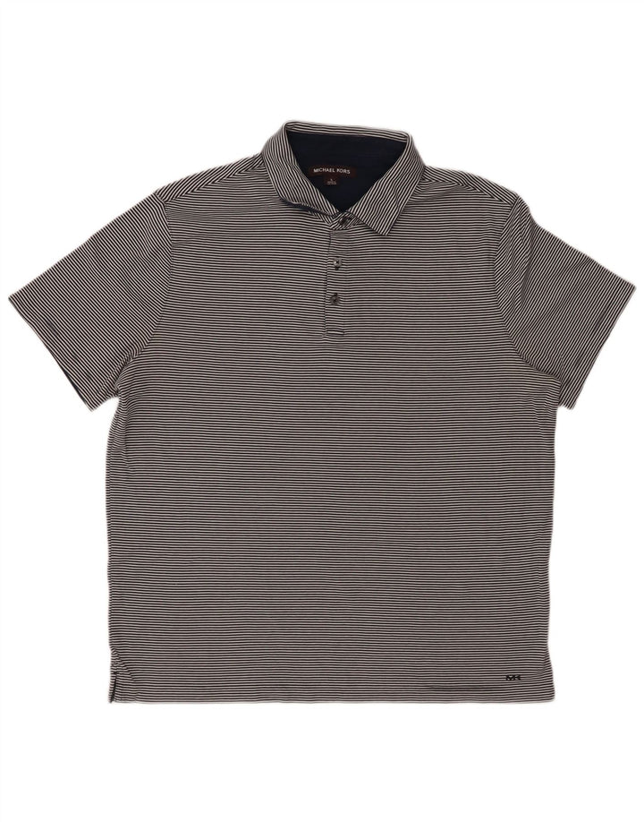 MICHAEL KORS Polo Homme Grande Rayure Bleu Marine