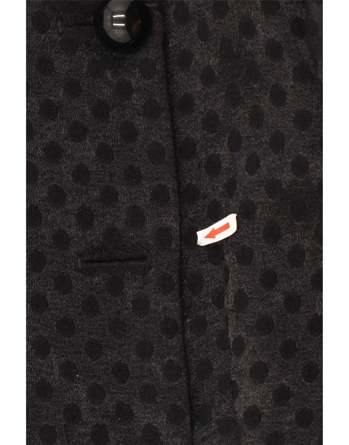 French Connection Manteau croisé pour femme UK 6 XS Noir Géométrique