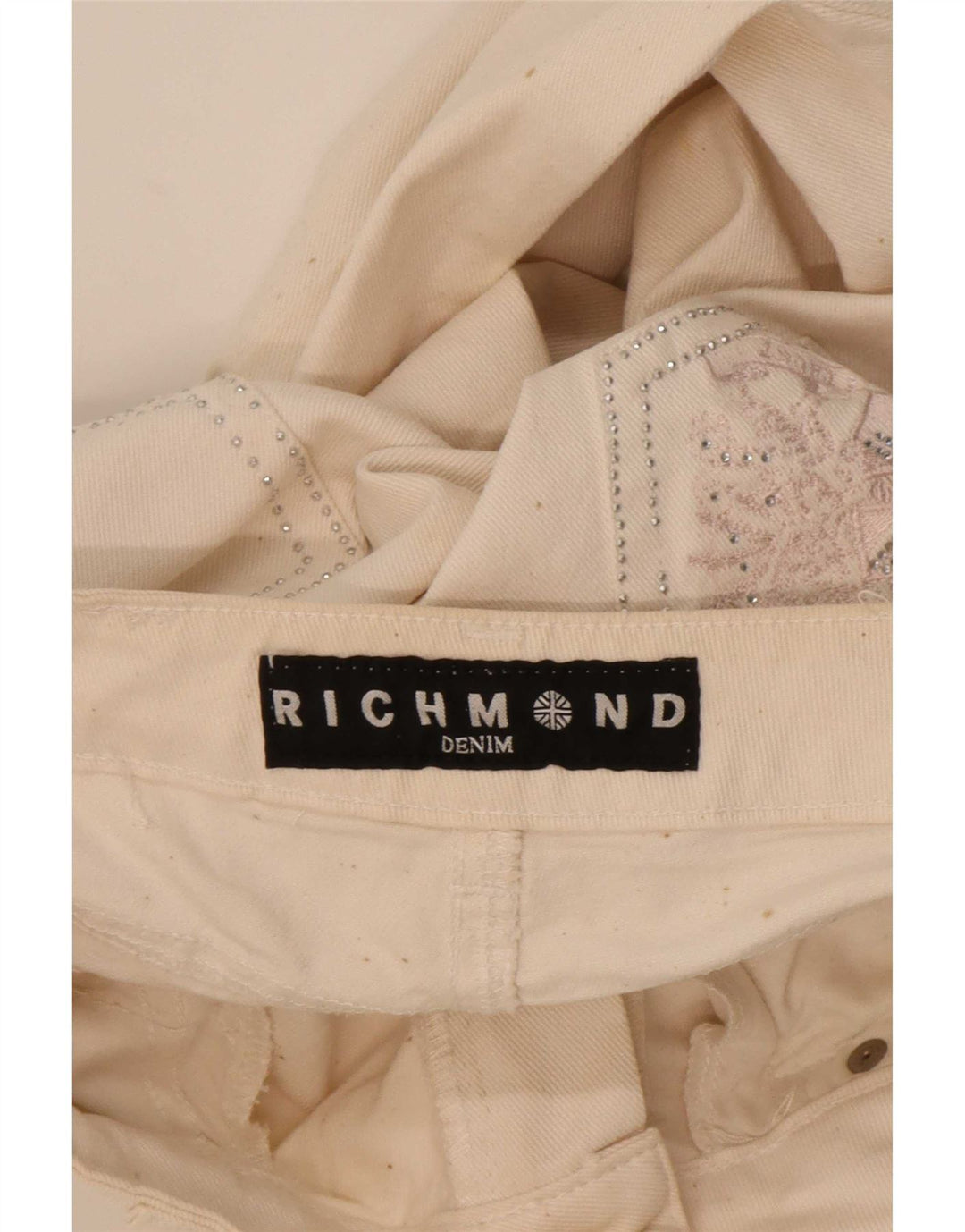 Jean droit femme Richmond W29 L33 coton blanc
