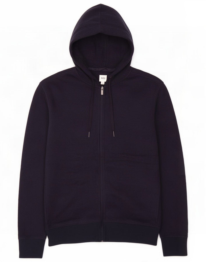Marks & Spencer Veste polaire à capuche pour homme UK 36 Small Bleu marine Polyester