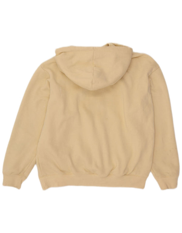 Champion Pull à capuche graphique pour femme UK 16 Large Jaune Coton