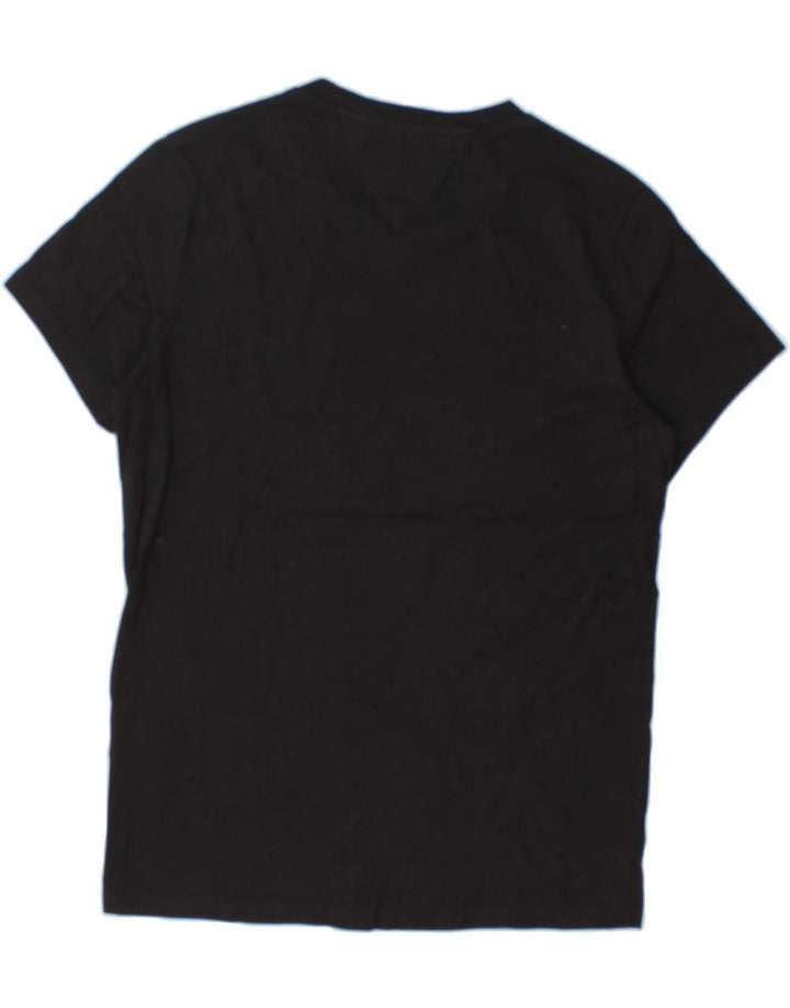 TOMMY HILFIGER Mens T-Shirt Top Medium Black Cotton Vintage Tommy Hilfiger and Second-Hand Tommy Hilfiger from Messina Hembry 