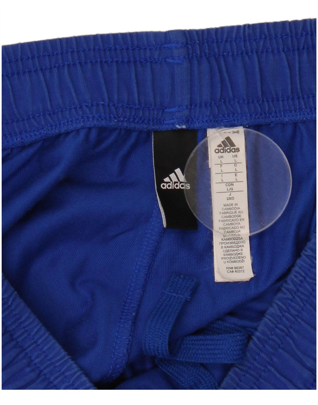 Adidas Pantalon de survêtement pour homme Large Bleu Coton