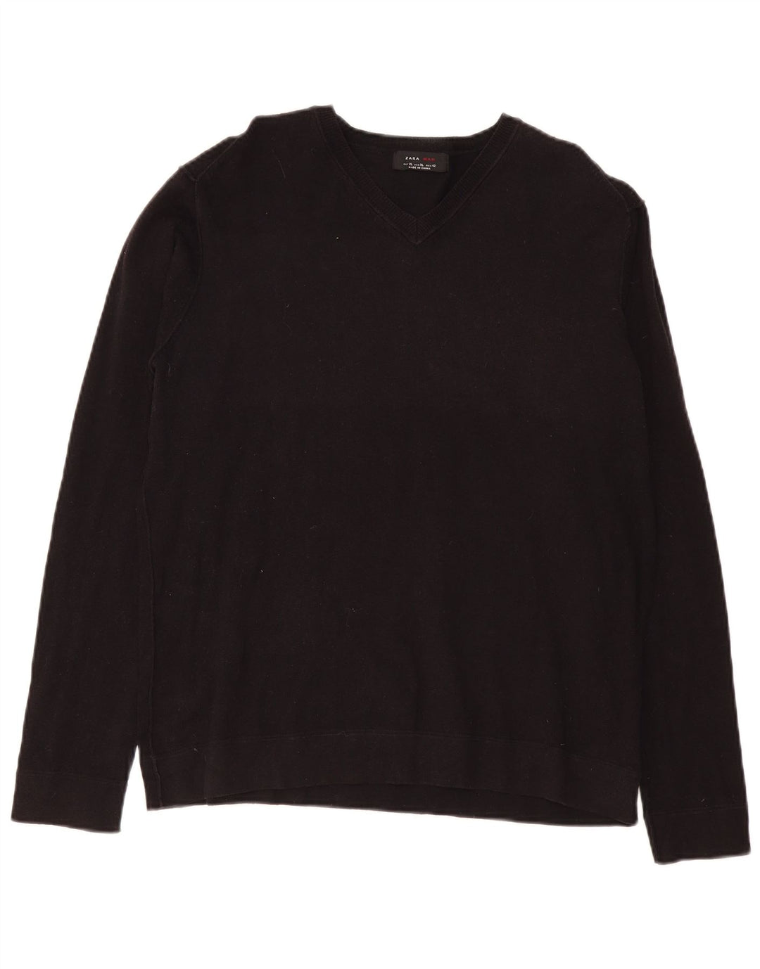 Zara Pull Col V Homme XL Noir