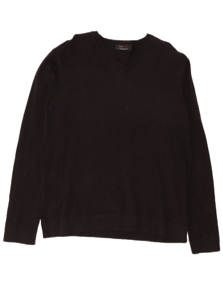 Zara Pull Col V Homme XL Noir