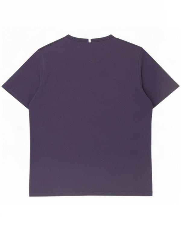 Massimo Dutti T-Shirt Graphique Homme Top 2XL Bleu Marine Coton