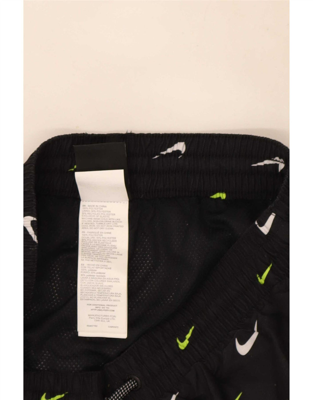 Nike Short de sport graphique pour homme Petit noir Polyester