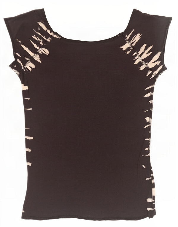 Hard Rock Cafe Womens New York Graphic T-Shirt Top UK 6 XS Black Cotton