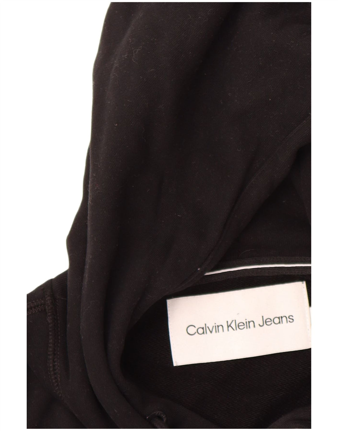 CALVIN KLEIN JEANS Pull à Capuche Graphique Homme Noir Moyen Coton