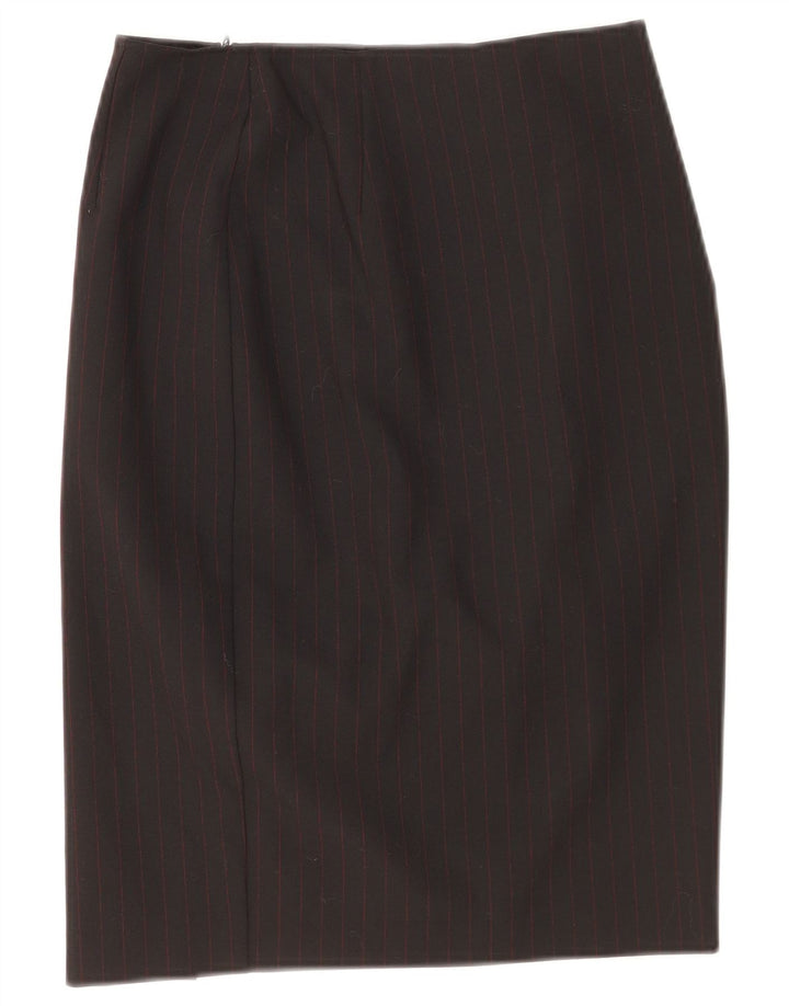 Roccobarocco Jupe crayon pour femme IT 42 Medium W26 Noir à fines rayures