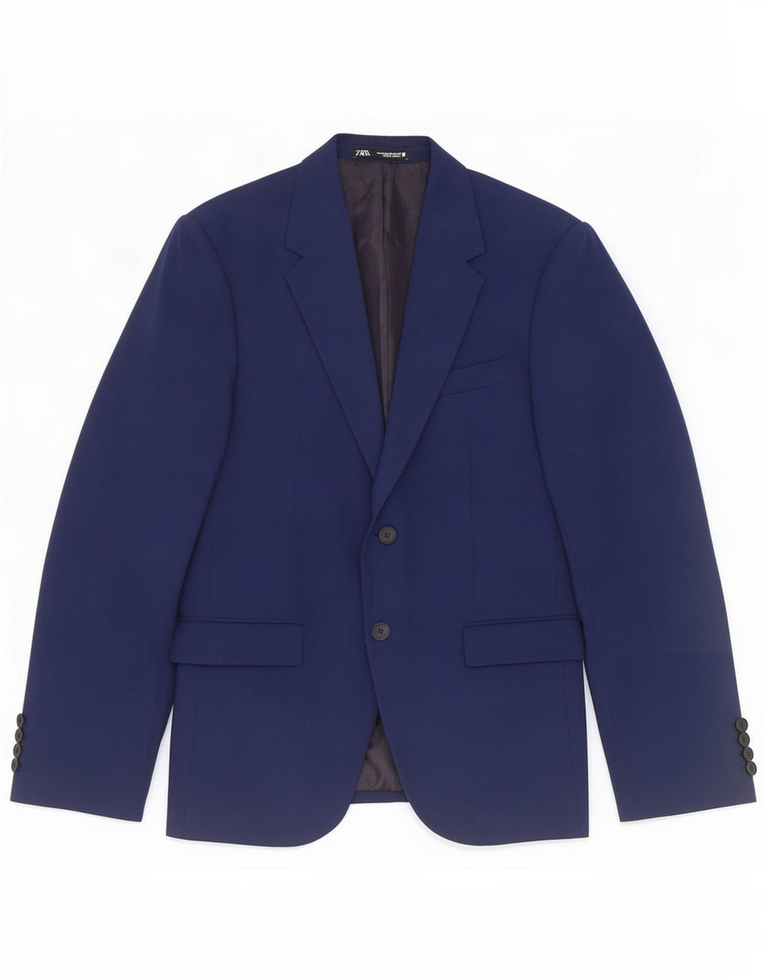 Zara Veste Blazer 2 Boutons Homme EU 48 Bleu Marine Moyen