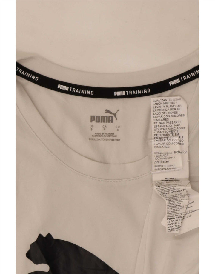 Puma Débardeur Graphic Homme Petit Blanc Polyester