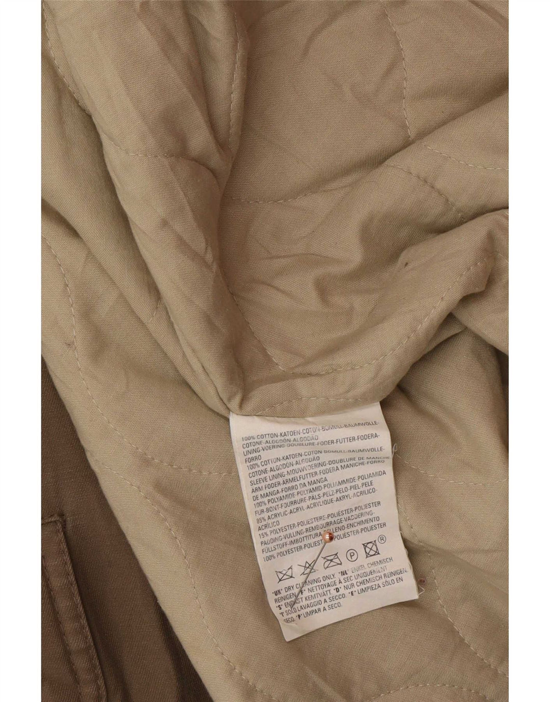 Levi's Parka à capuche pour homme UK 40 Large Beige Coton
