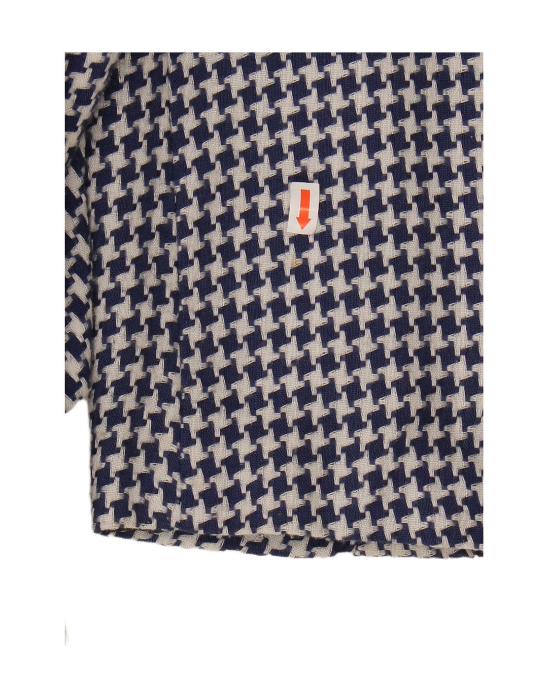NORTON MCNAUGHTON Womens Crop Blazer Jacket UK 14 Medium Blue Houndstooth