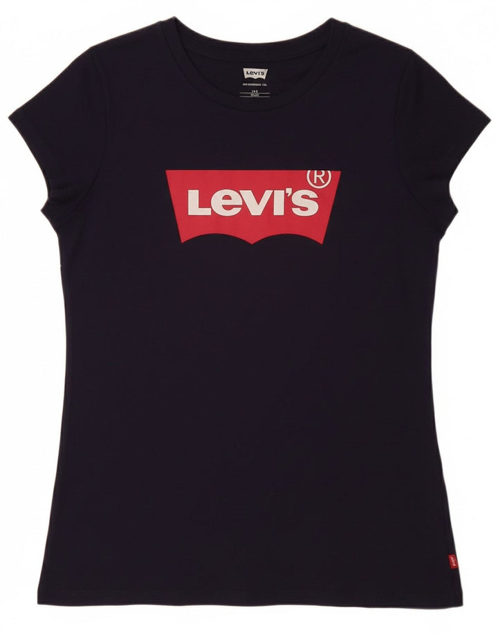 LEVI'S T-Shirt Graphique Fille 15-16 ans Bleu Marine Coton