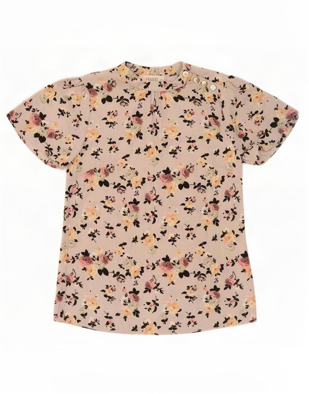 Oasis Chemisier Femme UK 8 Petit Gris Floral Polyester