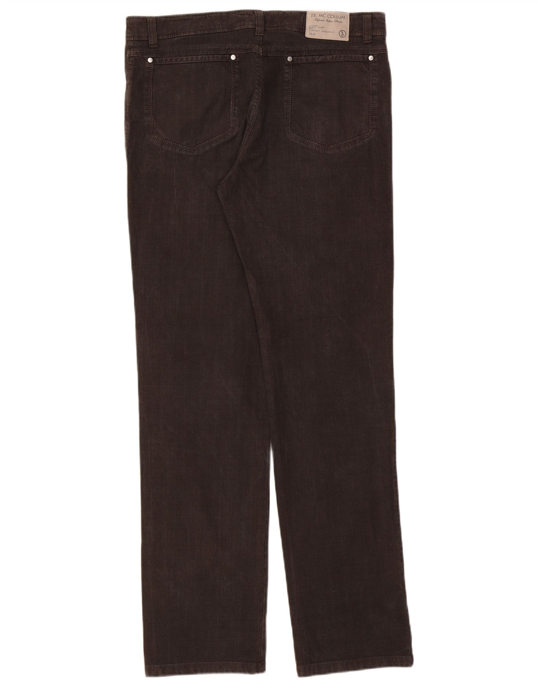 J.E. Mc Collum Pantalon décontracté pour homme IT 50 Large W36 L32 Marron à carreaux