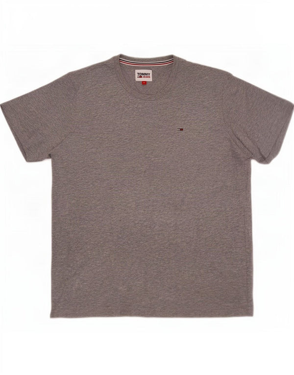 Tommy Hilfiger T-Shirt Homme Gris Moyen Moucheté Coton