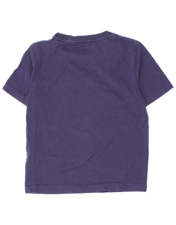 Timberland Garçon Graphic T-Shirt Top 4-5 ans Bleu Marine Coton