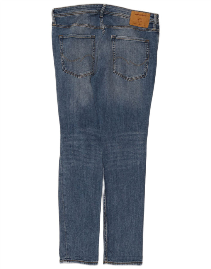 Jack & Jones Jean Slim effet vieilli W36 L32 bleu coton pour homme