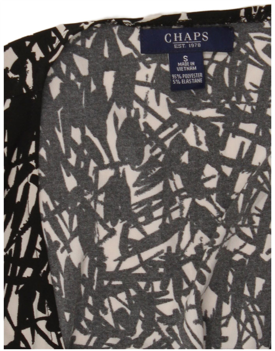 CHAPS Robe Maxi Femme UK 10 Petit Noir Géométrique Polyester