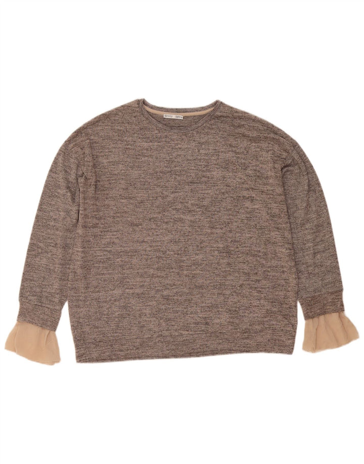 Zara Sweat-shirt pour femme UK 44 Gris moyen moucheté
