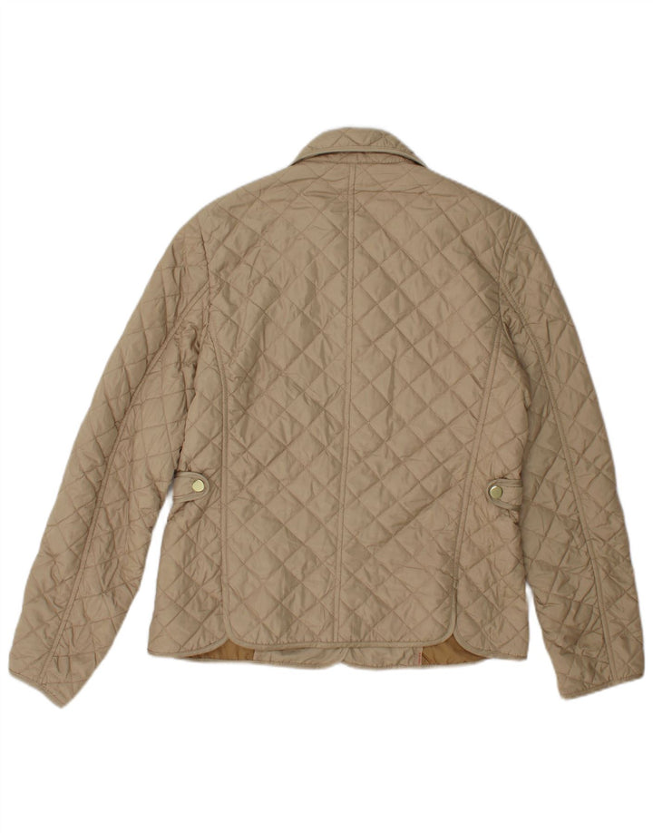 Zara Veste matelassée pour femme UK 12 Polyester beige moyen