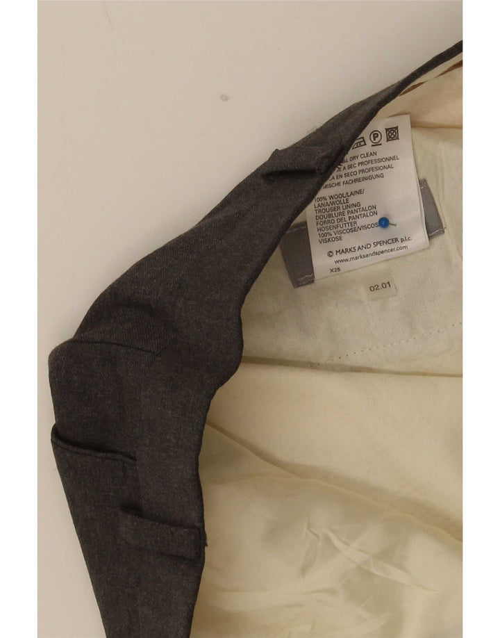 Marks & Spencer Pantalon de costume court pour homme W36 L24 Gris laine